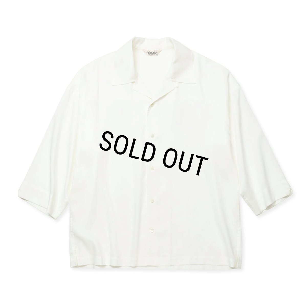 画像1: CALEE/3/4 SLEEVE R/P DROP SHOULDER SH（WHITE）［7分袖ドロップショルダーシャツ-24春夏］ (1)