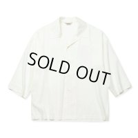 CALEE/3/4 SLEEVE R/P DROP SHOULDER SH（WHITE）［7分袖ドロップショルダーシャツ-24春夏］