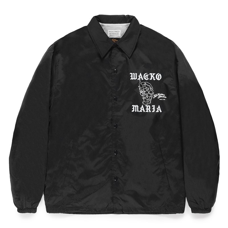 画像1: WACKO MARIA/56 TATTOO STUDIO / COACH JACKET（BLACK）［コーチJKT-24春夏］