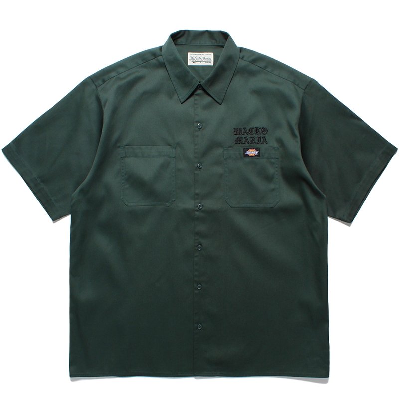 画像1: WACKO MARIA/DICKIES / WORK SHIRT（GREEN）［ワークシャツ-24春夏］
