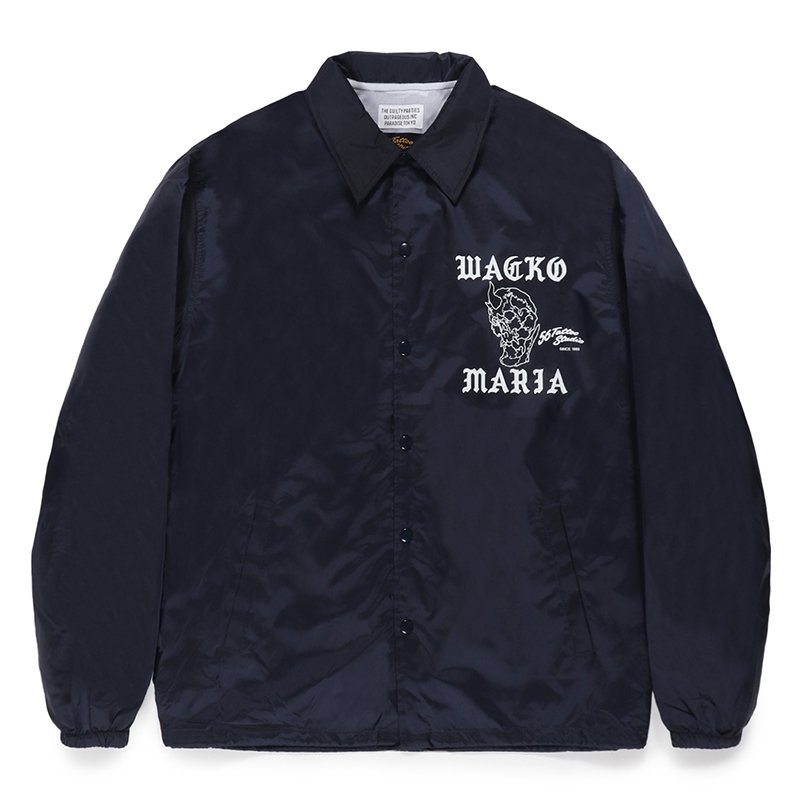 画像1: WACKO MARIA/56 TATTOO STUDIO / COACH JACKET（NAVY）［コーチJKT-24春夏］