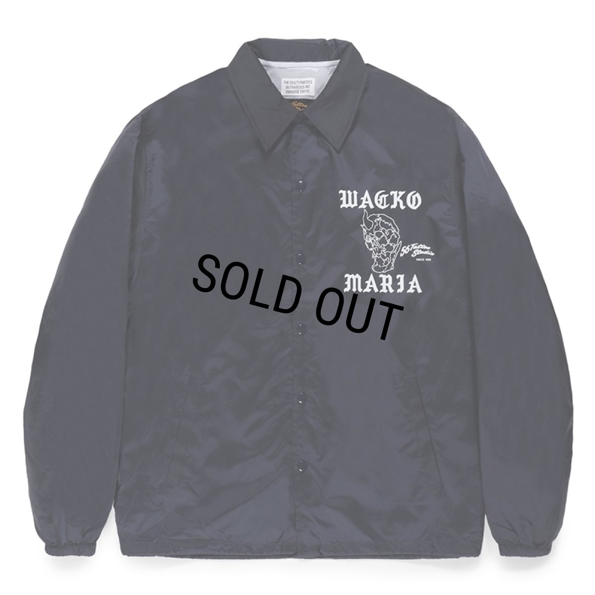 画像1: WACKO MARIA/56 TATTOO STUDIO / COACH JACKET（NAVY）［コーチJKT-24春夏］ (1)