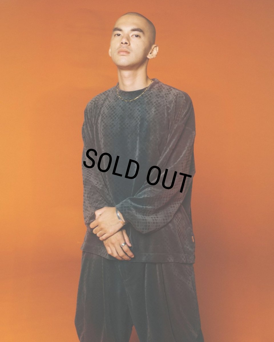 画像8: TIGHTBOOTH/DOT VLOUR LS（Charcoal）［ドットベロア長袖-24春夏］ (8)