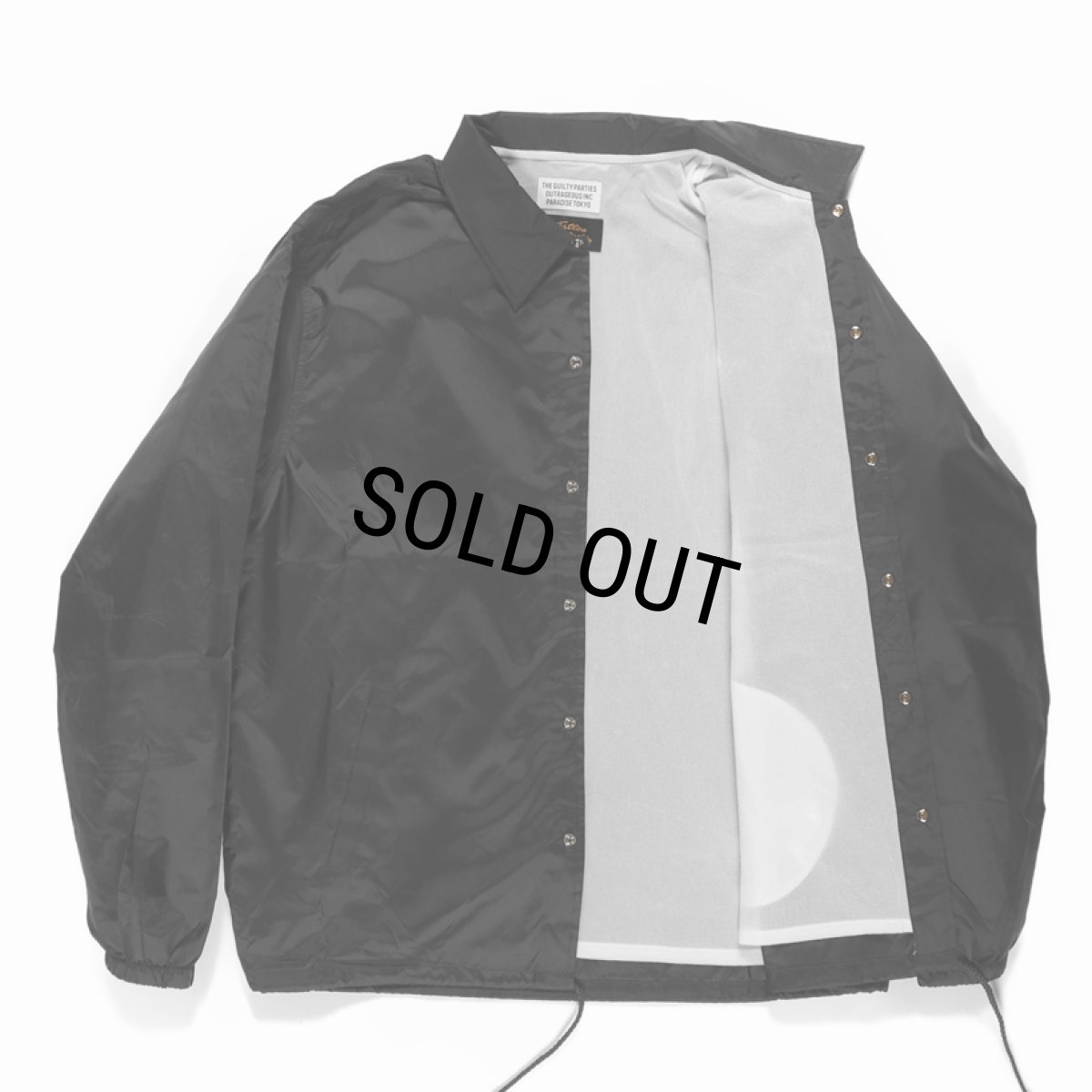 画像2: WACKO MARIA/56 TATTOO STUDIO / COACH JACKET（BLACK）［コーチJKT-24春夏］ (2)