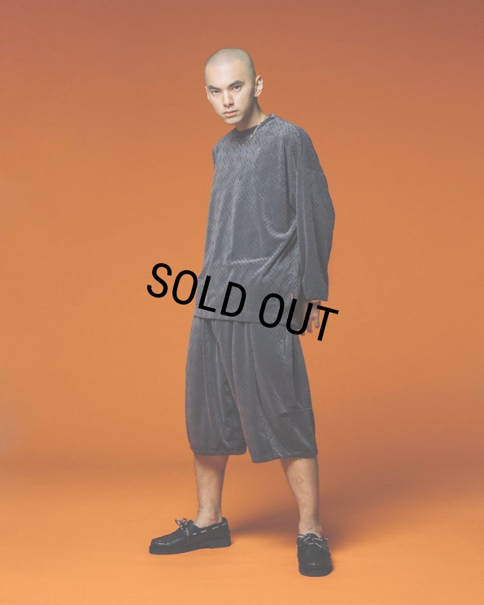 画像7: TIGHTBOOTH/DOT VLOUR LS（Charcoal）［ドットベロア長袖-24春夏］ (7)