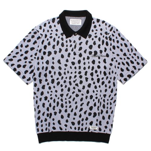 他の写真1: WACKO MARIA/LEOPARD JACQUARD KNIT POLO SHIRT（PURPLE）［レオパードジャガードニットポロシャツ-24春夏］