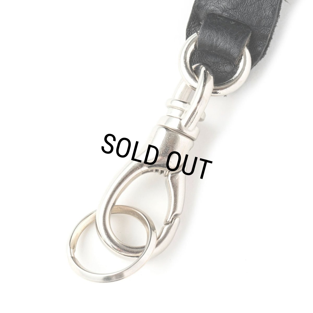 画像2: CALEE/CHAIN LEATHER WRIST STRAP（BLACK）［レザーリストストラップ-24春夏］ (2)