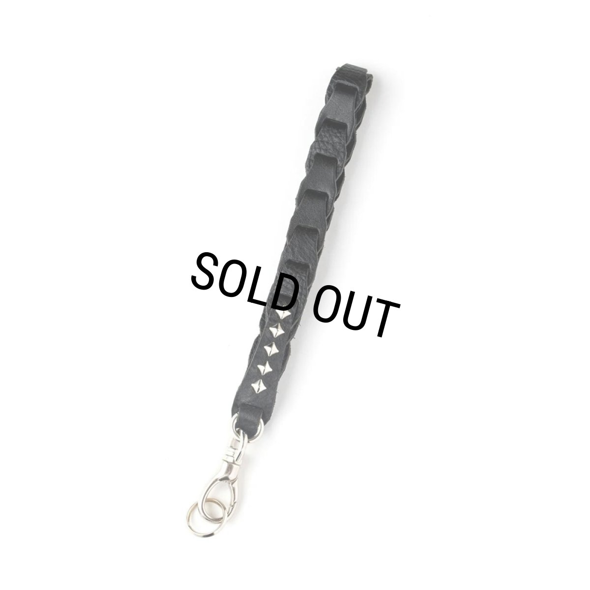画像1: CALEE/CHAIN LEATHER WRIST STRAP（BLACK）［レザーリストストラップ-24春夏］ (1)