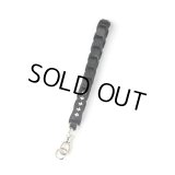 CALEE/CHAIN LEATHER WRIST STRAP（BLACK）［レザーリストストラップ-24春夏］