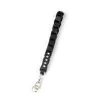 CALEE/CHAIN LEATHER WRIST STRAP（BLACK）［レザーリストストラップ-24春夏］