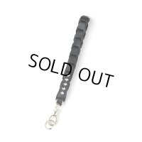CALEE/CHAIN LEATHER WRIST STRAP（BLACK）［レザーリストストラップ-24春夏］