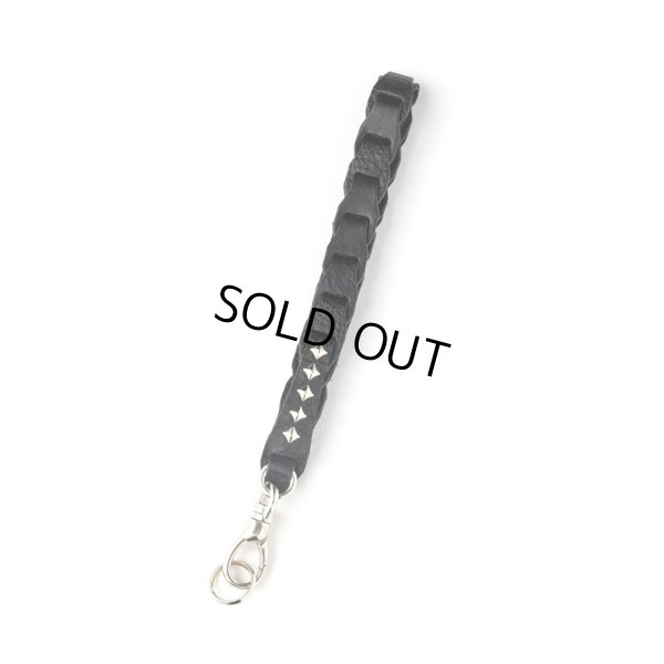 画像1: CALEE/CHAIN LEATHER WRIST STRAP（BLACK）［レザーリストストラップ-24春夏］