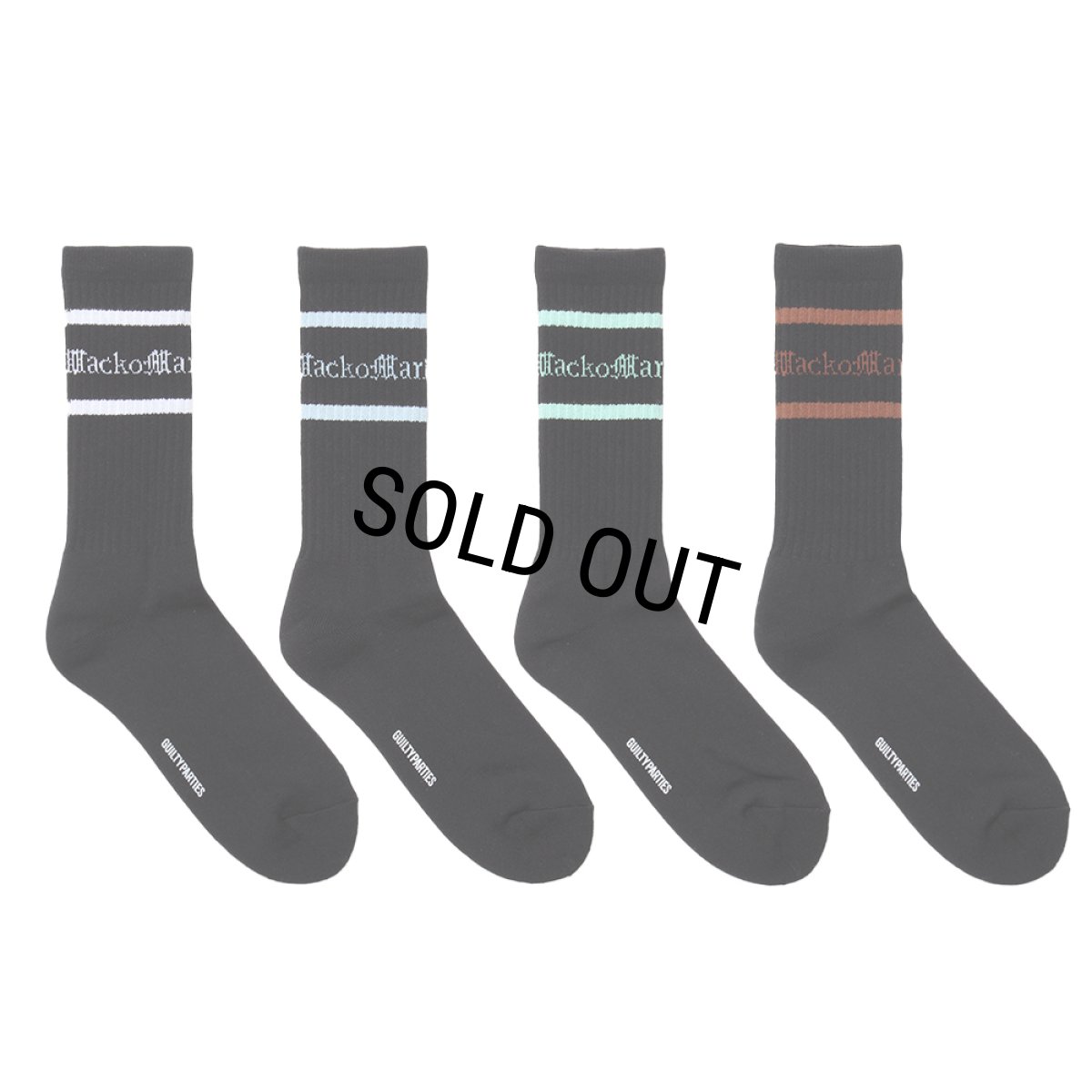 画像1: WACKO MARIA/LOGO JACQUARD SOCKS（各色）［ロゴジャガードソックス-24春夏］ (1)