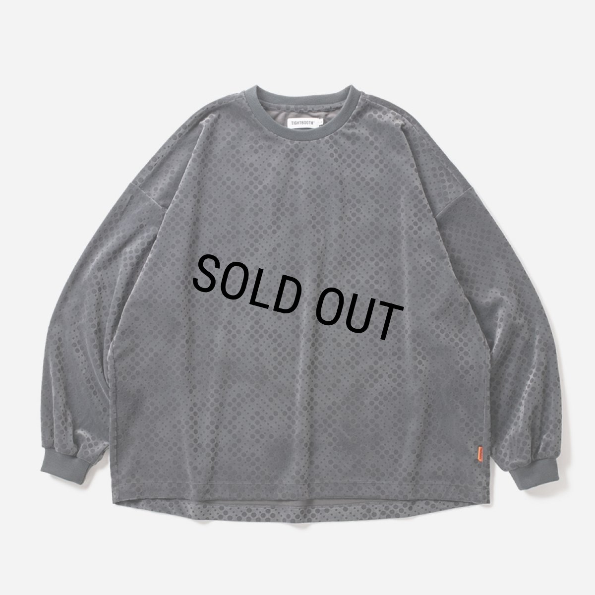 画像1: TIGHTBOOTH/DOT VLOUR LS（Charcoal）［ドットベロア長袖-24春夏］ (1)
