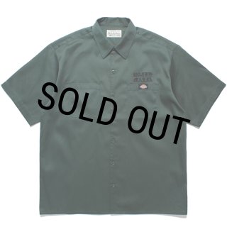 WACKO MARIA/DICKIES / WORK SHIRT（GREEN）［ワークシャツ-24春