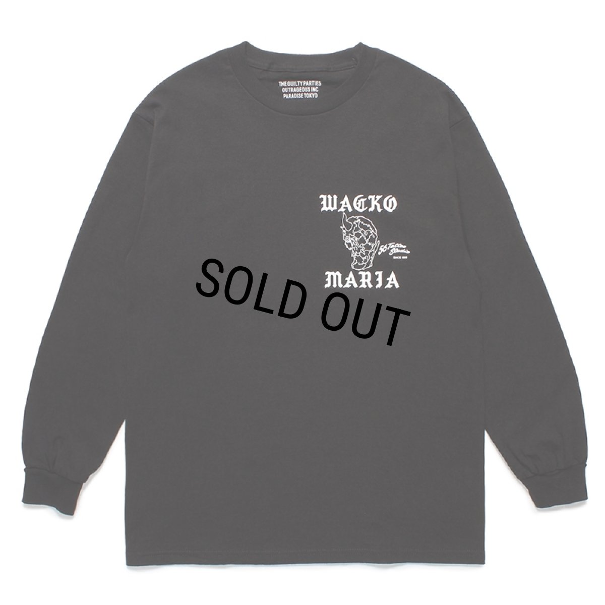 画像1: WACKO MARIA/56 TATTOO STUDIO / LONG SLEEVE T-SHIRT（BLACK）［プリント長袖T-24春夏］ (1)