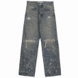 画像1: DAIRIKU/"Damage" Straight Denim Pants（Indigo）［"ダメージ"ストレートデニムパンツ-24春夏］ (1)