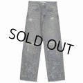 DAIRIKU/"Damage" Straight Denim Pants（Indigo） 【30%OFF】［"ダメージ"ストレートデニムパンツ-24春夏］