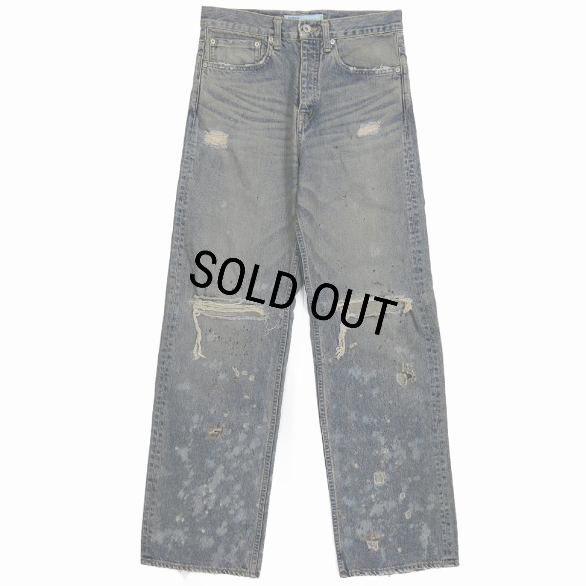 画像1: DAIRIKU/"Damage" Straight Denim Pants（Indigo） 【30%OFF】［"ダメージ"ストレートデニムパンツ-24春夏］ (1)