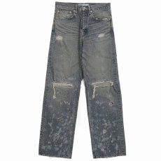 画像1: DAIRIKU/"Damage" Straight Denim Pants（Indigo） 【30%OFF】［"ダメージ"ストレートデニムパンツ-24春夏］ (1)