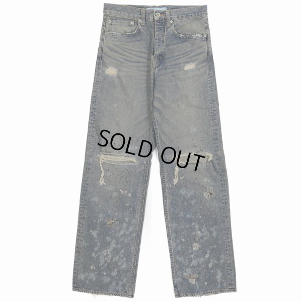 画像1: DAIRIKU/"Damage" Straight Denim Pants（Indigo） 【30%OFF】［"ダメージ"ストレートデニムパンツ-24春夏］