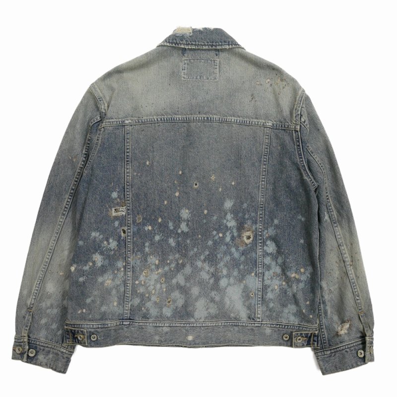 画像2: 【30%OFF】DAIRIKU/"Damage" Denim Jacket（Indigo）［"ダメージ"デニムJKT-24春夏］