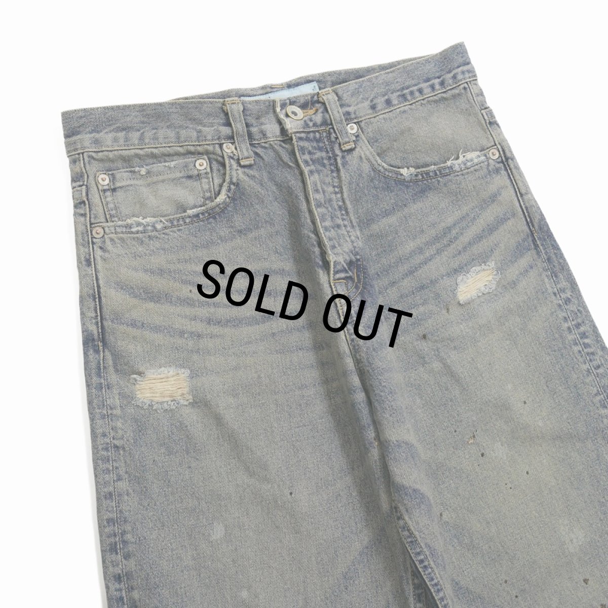画像3: DAIRIKU/"Damage" Straight Denim Pants（Indigo） 【30%OFF】［"ダメージ"ストレートデニムパンツ-24春夏］ (3)