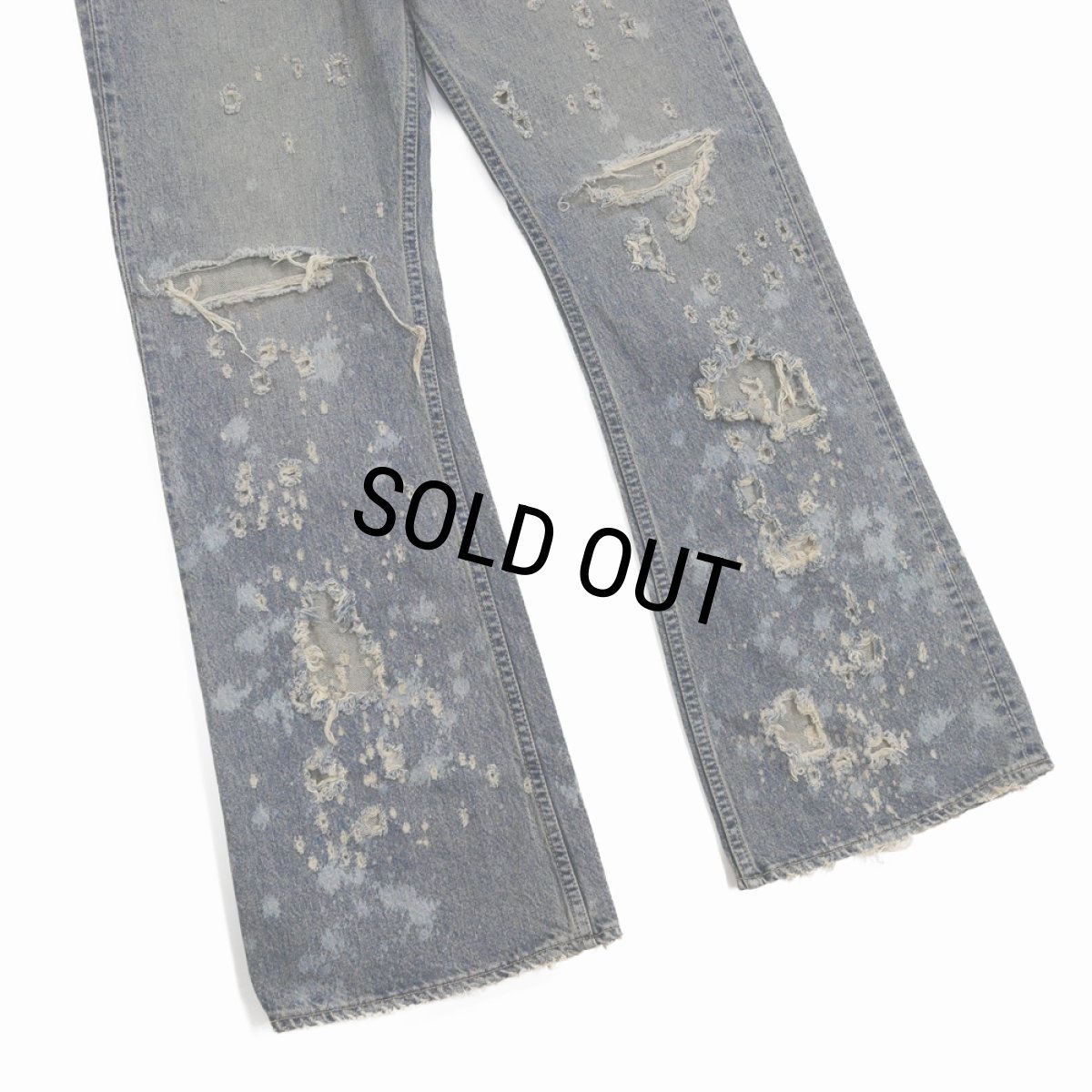 画像5: DAIRIKU/"Damage" Flare Denim Pants（Indigo） 【30%OFF】［"ダメージ"フレアデニムパンツ-24春夏］ (5)