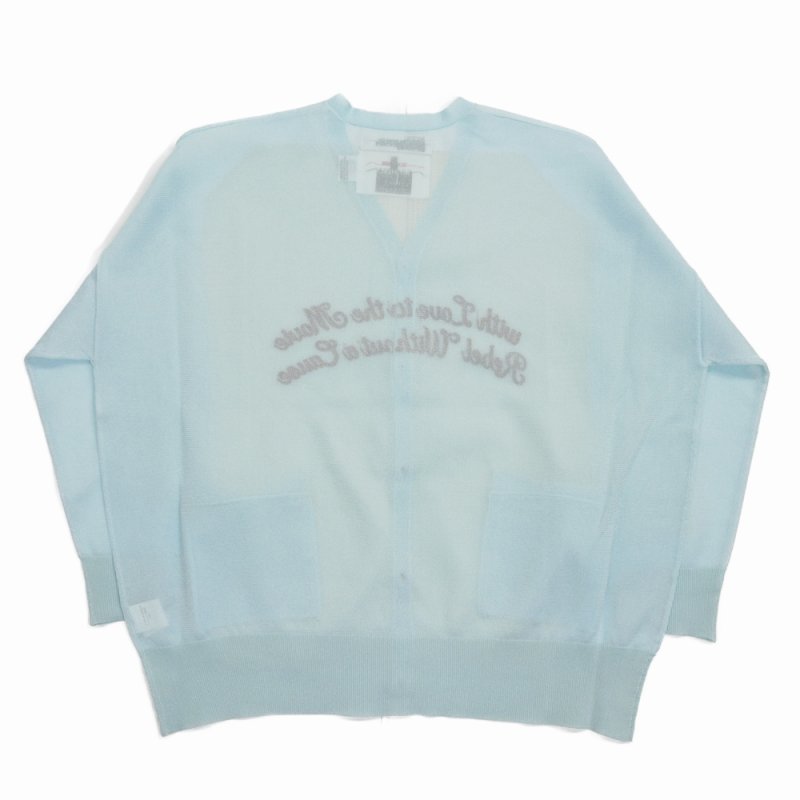 画像2: DAIRIKU/"Letter" Skeleton Cardigan（Skeleton Light Blue）［スケルトンカーディガン-24春夏］