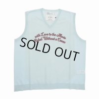 DAIRIKU/"Letter" Skeleton Knit Vest（Skeleton Light Blue）［スケルトンベスト-24春夏］