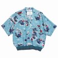 画像1: DAIRIKU/"Cliff" Aloha Rib Shirt（Blue）［アロハリブシャツ-24春夏］ (1)