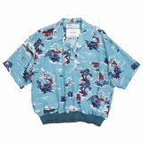 DAIRIKU/"Cliff" Aloha Rib Shirt（Blue）［アロハリブシャツ-24春夏］