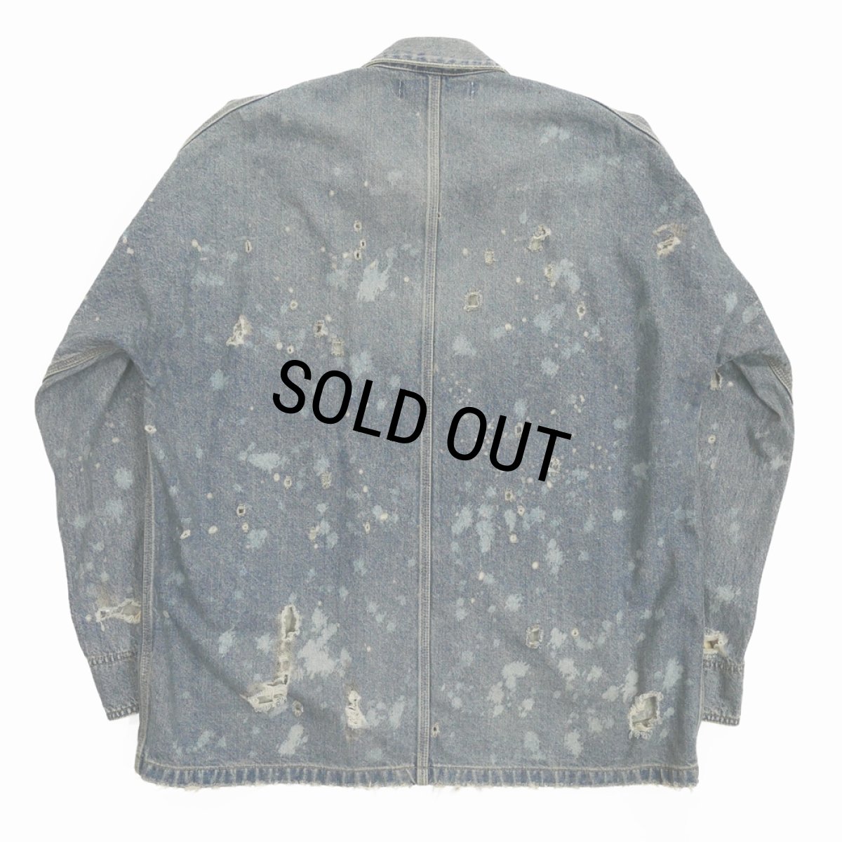 画像2: 【40%OFF】DAIRIKU/"Damage" Denim Cover All（Indigo）［"ダメージ"デニムカバーオール-24春夏］ (2)