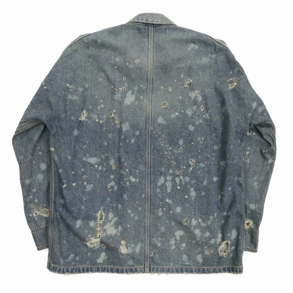 画像2: 【30%OFF】DAIRIKU/"Damage" Denim Cover All（Indigo）［"ダメージ"デニムカバーオール-24春夏］