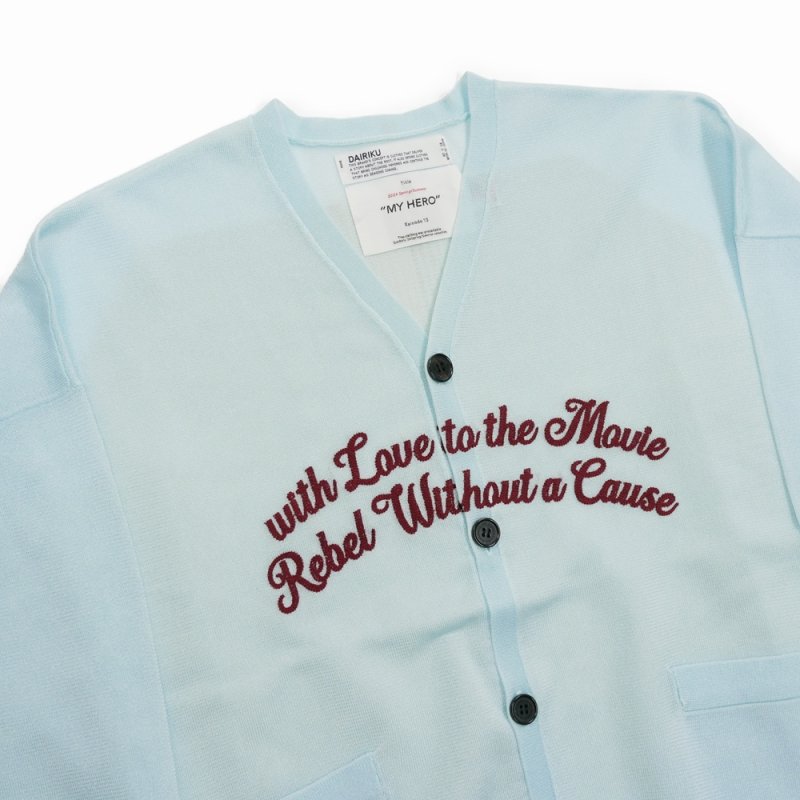 画像3: DAIRIKU/"Letter" Skeleton Cardigan（Skeleton Light Blue）［スケルトンカーディガン-24春夏］