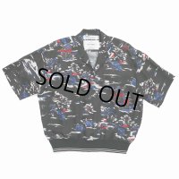 DAIRIKU/"Cliff" Aloha Rib Shirt（Black）［アロハリブシャツ-24春夏］