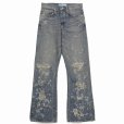画像1: DAIRIKU/"Damage" Flare Denim Pants（Indigo） 【30%OFF】［"ダメージ"フレアデニムパンツ-24春夏］ (1)