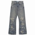 画像1: DAIRIKU/"Damage" Flare Denim Pants（Indigo）［"ダメージ"フレアデニムパンツ-24春夏］ (1)