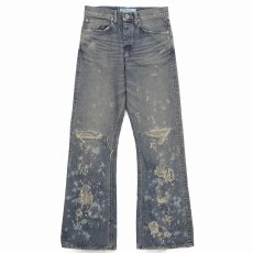 画像1: DAIRIKU/"Damage" Flare Denim Pants（Indigo） 【30%OFF】［"ダメージ"フレアデニムパンツ-24春夏］ (1)