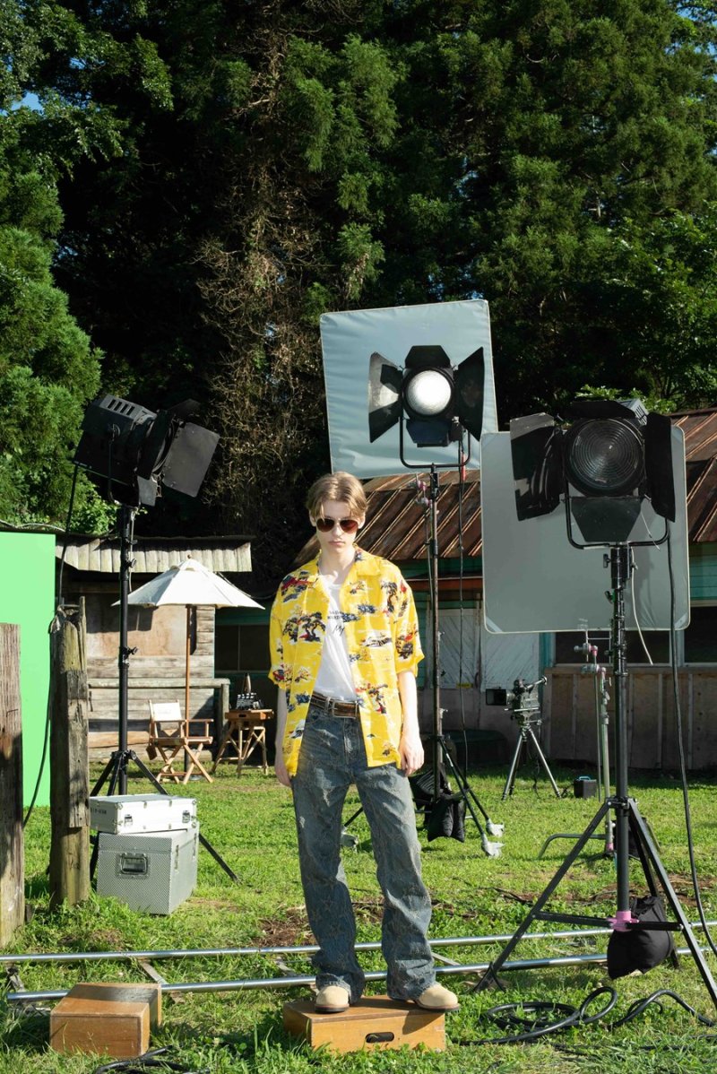 画像3: DAIRIKU/"Cliff" Aloha Shirt（Yellow）［アロハシャツ-24春夏］