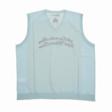 画像2: DAIRIKU/"Letter" Skeleton Knit Vest（Skeleton Light Blue）［スケルトンベスト-24春夏］ (2)