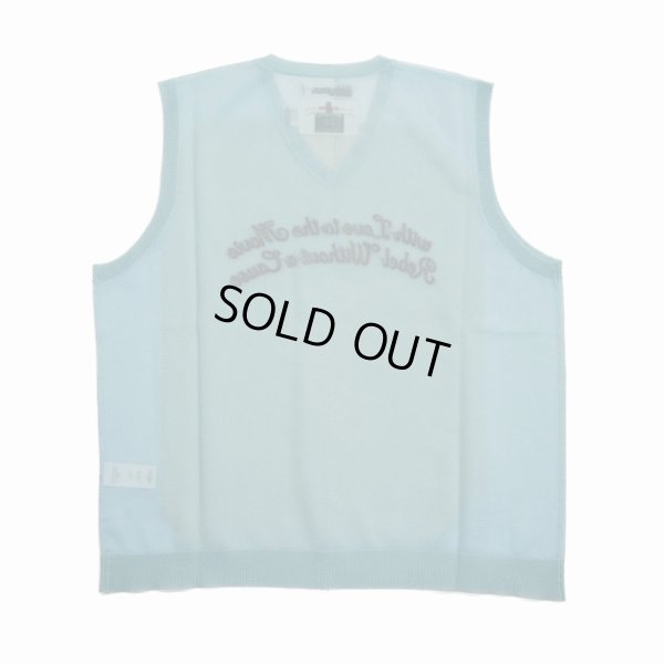 画像2: DAIRIKU/"Letter" Skeleton Knit Vest（Skeleton Light Blue）［スケルトンベスト-24春夏］