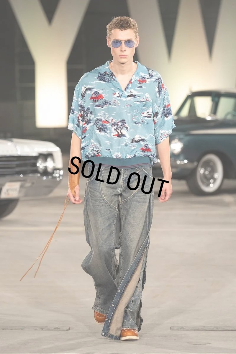 画像3: 【50%OFF】DAIRIKU/"Cliff" Aloha Rib Shirt（Blue）［アロハリブシャツ-24春夏］ (3)