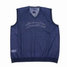 画像2: DAIRIKU/"Letter" Skeleton Knit Vest（Skeleton Navy） 【30%OFF】［スケルトンベスト-24春夏］ (2)