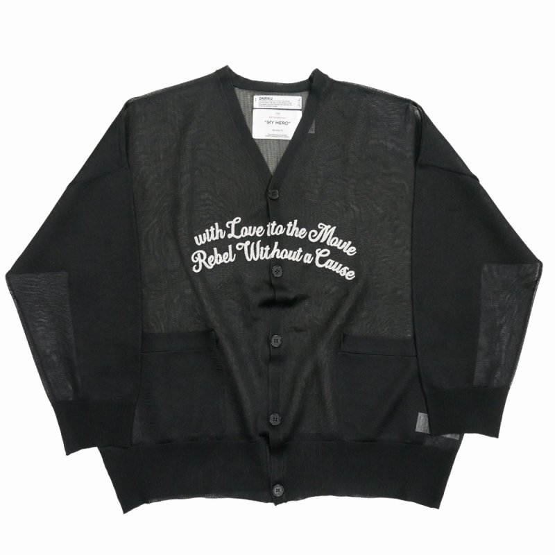 画像1: 【30%OFF】DAIRIKU/"Letter" Skeleton Cardigan（Skeleton Black）［スケルトンカーディガン-24春夏］