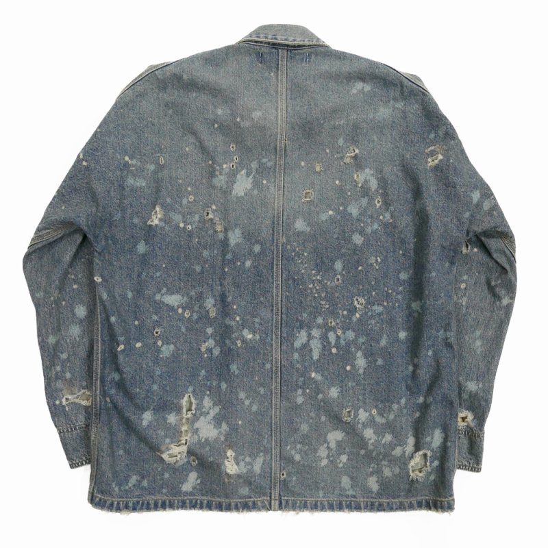 画像2: 【40%OFF】DAIRIKU/"Damage" Denim Cover All（Indigo）［"ダメージ"デニムカバーオール-24春夏］