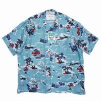 DAIRIKU/"Cliff" Aloha Shirt（Blue）［アロハシャツ-24春夏］