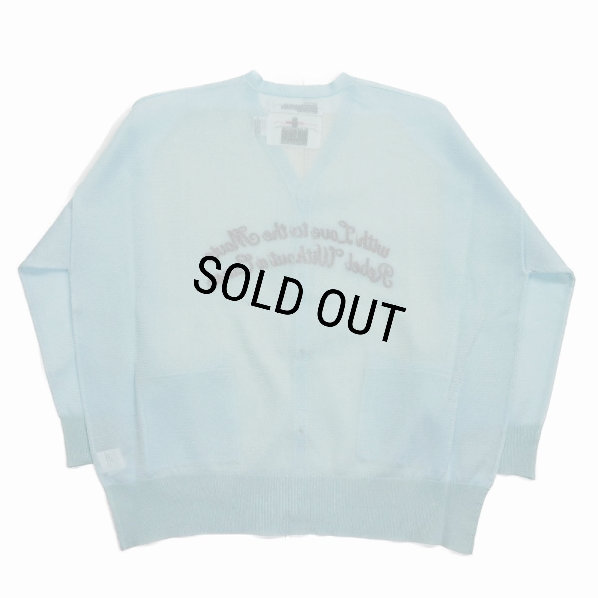 画像2: DAIRIKU/"Letter" Skeleton Cardigan（Skeleton Light Blue）［スケルトンカーディガン-24春夏］ (2)