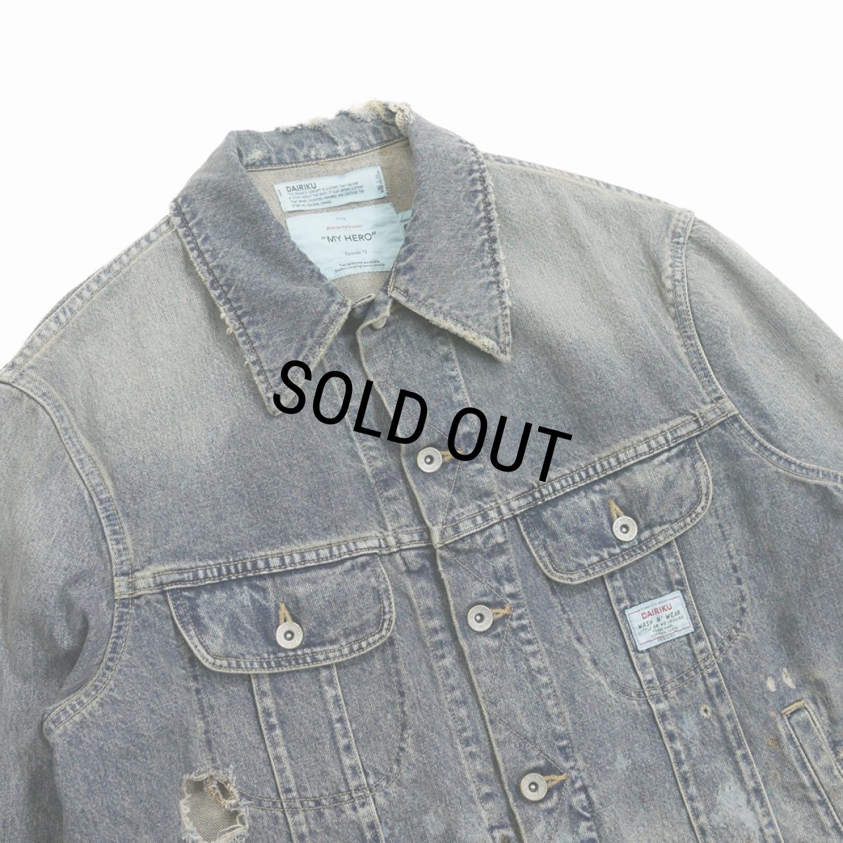 画像3: 【30%OFF】DAIRIKU/"Damage" Denim Jacket（Indigo）［"ダメージ"デニムJKT-24春夏］ (3)
