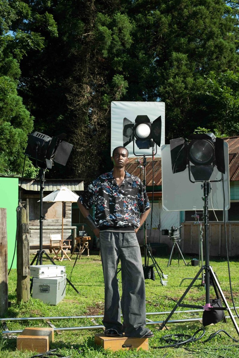 画像3: DAIRIKU/"Cliff" Aloha Rib Shirt（Black）［アロハリブシャツ-24春夏］